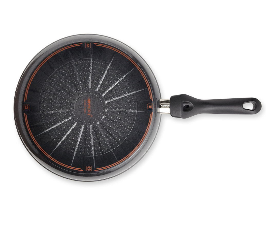 <h1>Patelnia Grillowa Titanium IH<br><small>Powłoka tytanowa klasy premium, odporna na korozje, wytrzymała</small></h1>