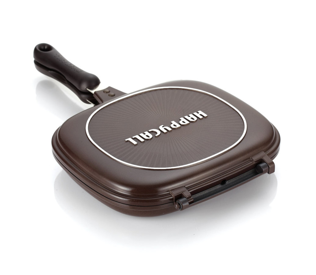 <h1>Patelnia Dwustronna – do Ryb<br><small>Gotuj używając <strong>dwóch stron</strong><br>bez obaw o <strong>zapach i dym</strong></small></h1>