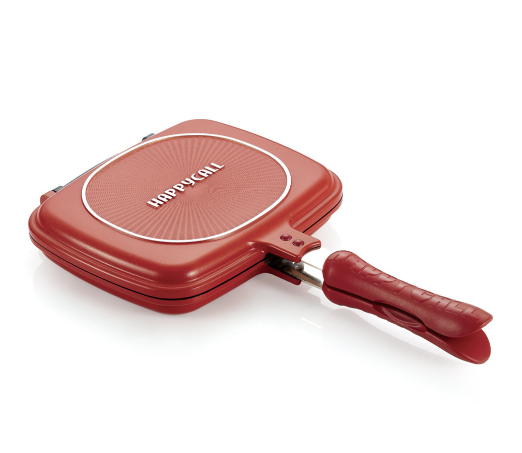 <h1>Patelnia Dwustronna – Mini<br><small>Gotuj używając <strong>dwóch stron</strong><br>bez obaw o <strong>zapach i dym</strong></small></h1>