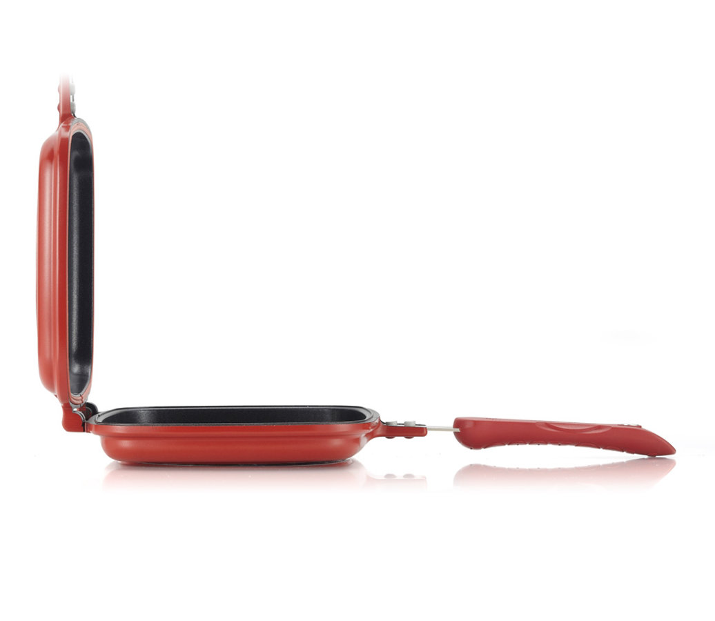 <h1>Patelnia Dwustronna – Mini<br><small>Gotuj używając <strong>dwóch stron</strong><br>bez obaw o <strong>zapach i dym</strong></small></h1>